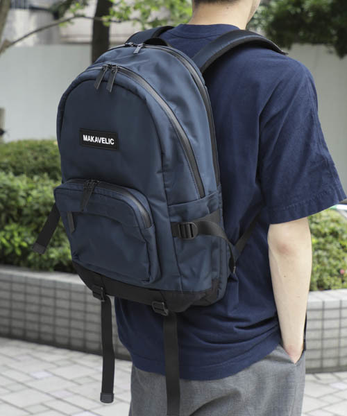 MAKAVELIC(マキャベリック)の「【MAKAVELIC】TRUCKS ORDINARY DAYPACK/デイパック/3107-10117(バックパック/リュック・メンズ・ブラック/ネイビー・FREE)」の4枚目の写真