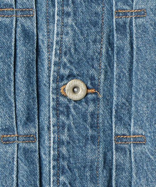 Another Edition（アナザーエディション）の「BIG G-JK（デニムジャケット・レディース・ブラック/コバルトブルー・SMALL/MEDIUM）」の7枚目の写真