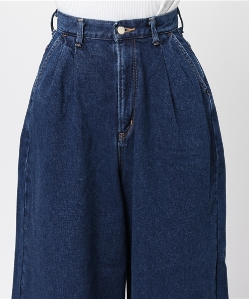 MOUSSY（マウジー）の「Lee×MOUSSY TUCK WIDE PT（デニムパンツ