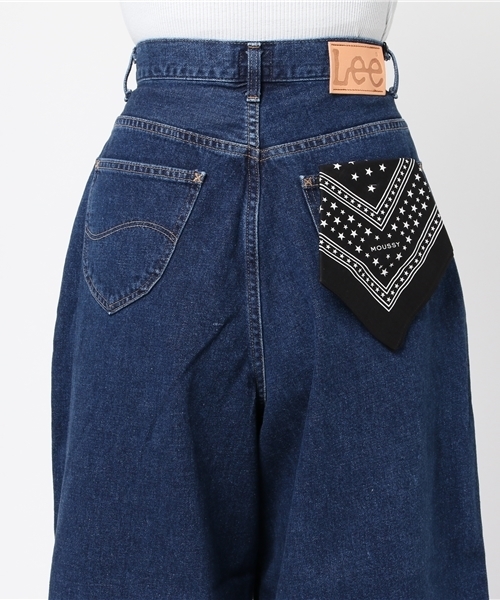 MOUSSY（マウジー）の「Lee×MOUSSY TUCK WIDE PT（デニムパンツ）」 - WEAR