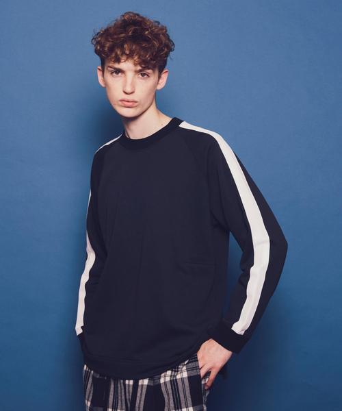 MONKEY TIME(モンキータイム)の「<monkey time> LINE URAKE CN/スウェット ◆(スウェット・メンズ・ブラック/グレー・SMALL/X-LARGE/LARGE/MEDIUM)」の4枚目の写真