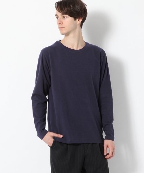 GLOBAL WORK（グローバルワーク）の「シルキーピーチ長袖ＴＥＥ（Tシャツ/カットソー・メンズ・ネイビー/グレー/ホワイト系その他/ブラウン系その他・SMALL/MEDIUM/LARGE/X-LARGE）」の4枚目の写真