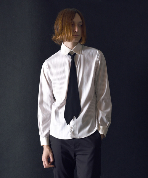 MILKBOY（ミルクボーイ）の「TIED シャツ（シャツ/ブラウス・メンズ・ブラック/オフホワイト/サックスブルー/ナチュラル・FREE）」の4枚目の写真