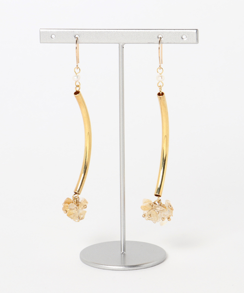TONE SELECT GOODS(トーンセレクトグッズ)の「【nocca】【14kgf】bouquet pierce(ピアス(両耳用)・レディース・ホワイト/ベージュ/ブルー/その他・FREE)」の3枚目の写真