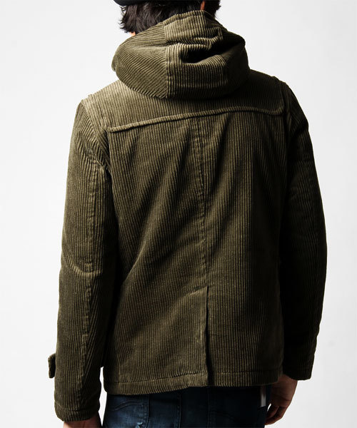 NANO universe（ナノユニバース）の「6ウィールコーデュロイDFコート（ダッフルコート・メンズ・オリーブ/キャメル・SMALL/MEDIUM/LARGE）」の4枚目の写真