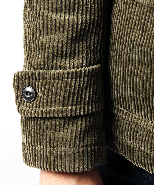 NANO universe（ナノユニバース）の「6ウィールコーデュロイDFコート（ダッフルコート・メンズ・オリーブ/キャメル・SMALL/MEDIUM/LARGE）」の6枚目の写真