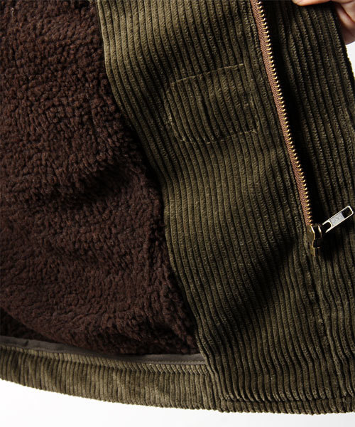 NANO universe（ナノユニバース）の「6ウィールコーデュロイDFコート（ダッフルコート・メンズ・オリーブ/キャメル・SMALL/MEDIUM/LARGE）」の10枚目の写真