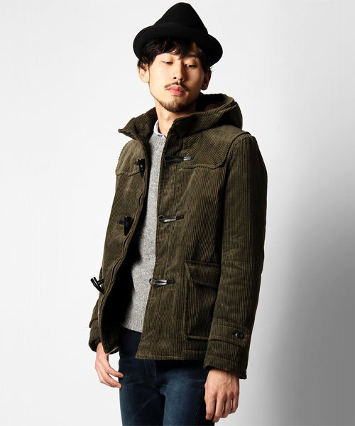 NANO universe（ナノユニバース）の「6ウィールコーデュロイDFコート（ダッフルコート・メンズ・オリーブ/キャメル・SMALL/MEDIUM/LARGE）」の11枚目の写真