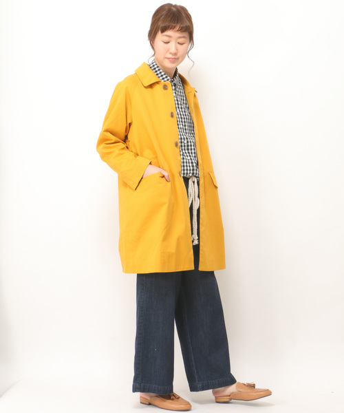 LBC（エルビーシー）の「ステンカラーコート                       （ステンカラーコート・レディース・ブルー/ベージュ/イエロー・LARGE/MEDIUM）」の3枚目の写真