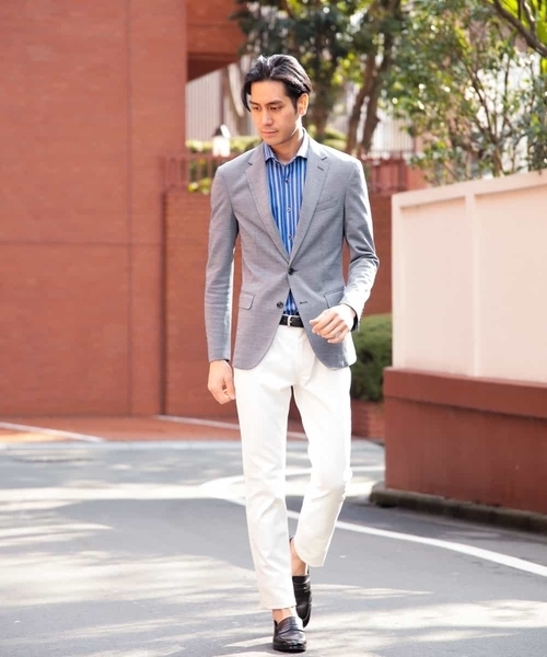 MICHEL KLEIN HOMME (ミッシェルクランオム)の「ジャケット(セオαラミーテックジャージー)(テーラードジャケット・メンズ・ネイビー/グレー・LARGE/X-LARGE/XX-LARGE/MEDIUM/SMALL)」の3枚目の写真
