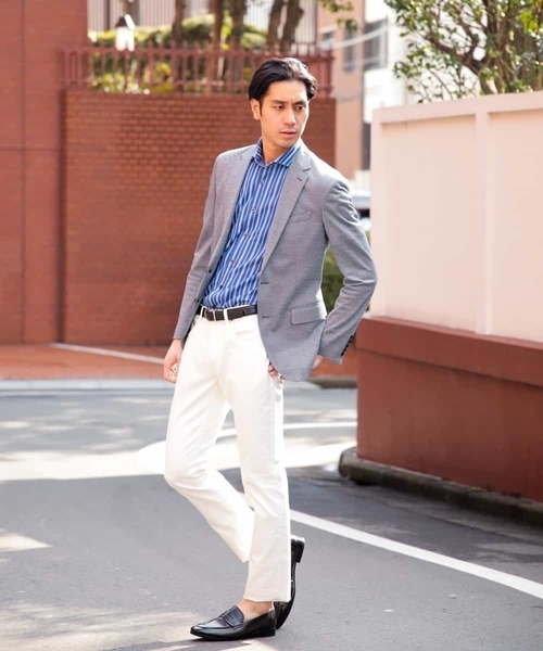 MICHEL KLEIN HOMME (ミッシェルクランオム)の「ジャケット(セオαラミーテックジャージー)(テーラードジャケット・メンズ・ネイビー/グレー・LARGE/X-LARGE/XX-LARGE/MEDIUM/SMALL)」の4枚目の写真