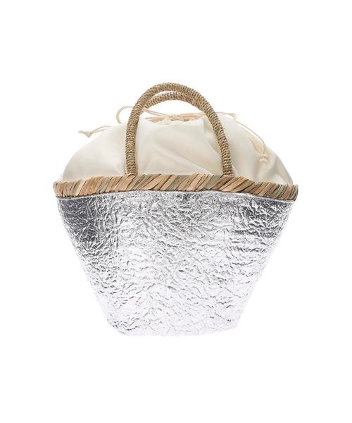 koe（コエ）の「メタリックバスケット（ハンドバッグ・レディース・シルバー・FREE）」の4枚目の写真