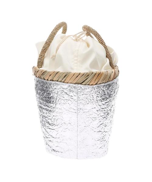 koe（コエ）の「メタリックバスケット（ハンドバッグ・レディース・シルバー・FREE）」の2枚目の写真