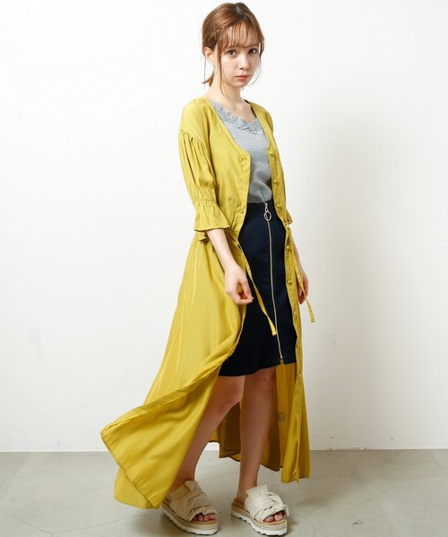 Ray Cassin レイカズン の 小花柄 カラーロングガウンワンピース ワンピース Wear