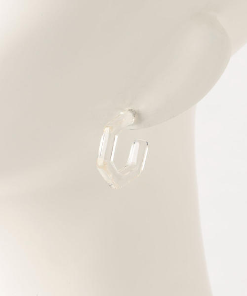 BEAUTY&YOUTH UNITED ARROWS(ビューティーアンドユースユナイテッドアローズ)の「BY カラーサークルピアス ◆(ピアス(両耳用)・レディース・オリーブ/ホワイト/ブラウン・FREE)」の6枚目の写真