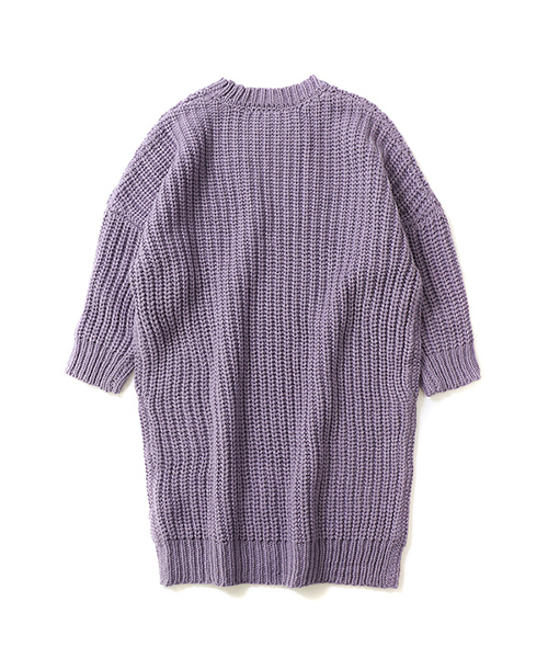 devirock(デビロック)の「畦編みニットワンピース セーター(ワンピース・キッズ・ベージュ/モカ/ラベンダー/イエロー系その他/ワイン・130cm/140cm/120cm/150cm/160cm/110cm/100cm)」の11枚目の写真