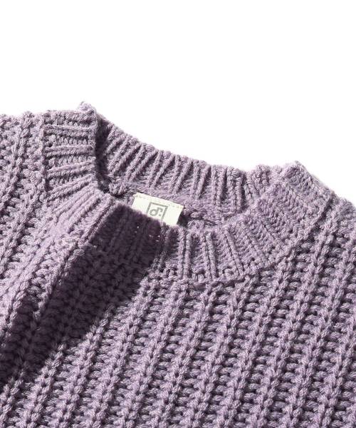 devirock(デビロック)の「畦編みニットワンピース セーター(ワンピース・キッズ・ベージュ/モカ/ラベンダー/イエロー系その他/ワイン・130cm/140cm/120cm/150cm/160cm/110cm/100cm)」の12枚目の写真