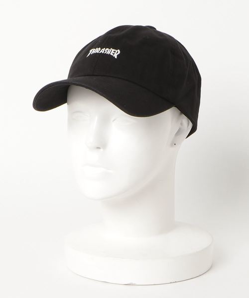 THRASHER（スラッシャー）の「MAG LOGO DAD CAP/スラッシャー 帽子 ローキャップ（キャップ・メンズ・ホワイト/ブラック/インディゴブルー/ダークインディゴブルー/カーキ/ベージュ・FREE）」の13枚目の写真