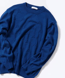 SHIPS JET BLUE: スターリンクス ジャカードニット◇