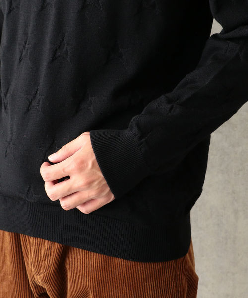 SHIPS JET BLUE（シップスジェットブルー）の「SHIPS JET BLUE: スターリンクス ジャカードニット◇（ニット/セーター・メンズ・ブラック/グレー/ブルー/ネイビー・SMALL/MEDIUM/LARGE）」の10枚目の写真