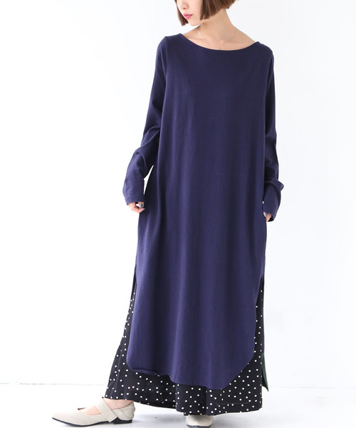 スリット 配色デザインロングワンピース ワンピース N Orlabel ノアールレーベル のファッション通販 Zozotown