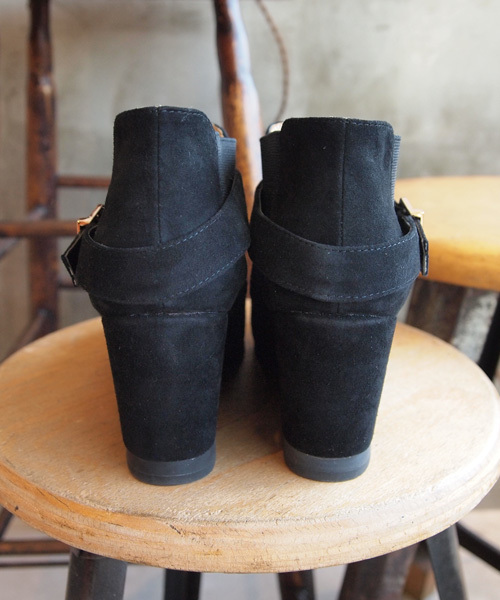 BEAUTY&YOUTH UNITED ARROWS（ビューティーアンドユースユナイテッドアローズ）の「BYSF ∵サイドゴアベルトウェッジショートブーツ （bl） ◆（ブーティ・レディース・オリーブ/グレー/ブラック/ネイビー・37/38/35/36）」の12枚目の写真