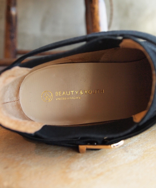 BEAUTY&YOUTH UNITED ARROWS（ビューティーアンドユースユナイテッドアローズ）の「BYSF ∵サイドゴアベルトウェッジショートブーツ （bl） ◆（ブーティ・レディース・オリーブ/グレー/ブラック/ネイビー・37/38/35/36）」の15枚目の写真