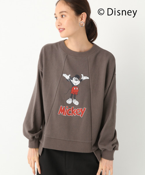 GLOBAL WORK（グローバルワーク）の「MICKEY MOUSE/リメイクフウプルオーバー WOMEN/814132（スウェット・レディース・ホワイト/チャコールグレー/レッド・MEDIUM/LARGE）」の3枚目の写真