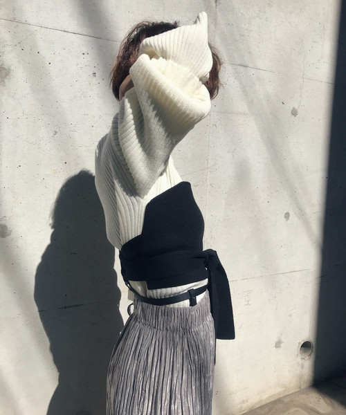 ニット/セーター Ameri VINTAGE - ameri corset docking knit Ameri（アメリ）の「CORSET DOCKING KNIT（ニット/セーター