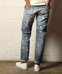 パンツ TMT STRETCH PAINT CRASH DENIM TAPERED TMT（ティーエムティー）の「HQ PAINT&CRUSH DENIM 5P TAPERED（デニム