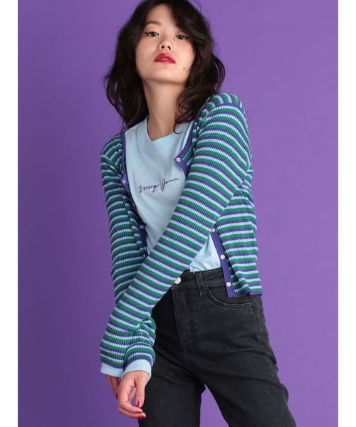 jouetie（ジュエティ）の「ラメローズロンT（Tシャツ/カットソー・レディース・ライトブルー/ブラック/オフホワイト/ピンク・MEDIUM）」の12枚目の写真