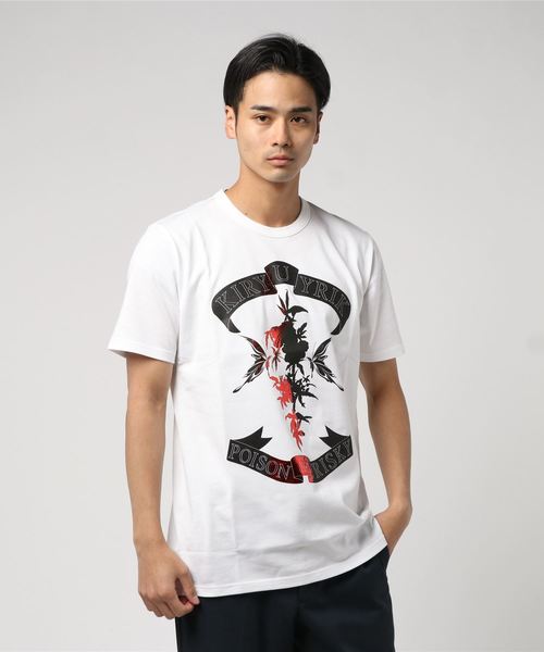 kiryuyrik(キリュウキリュウ)の「T-SHIRT(Tシャツ/カットソー)」|ホワイト×レッド