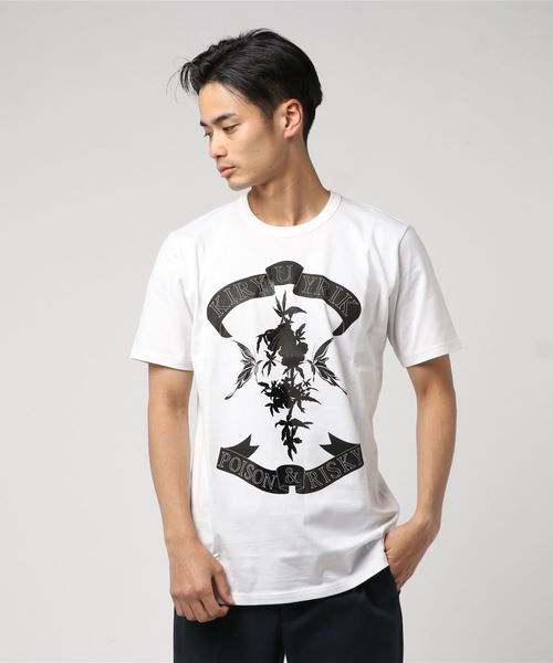 kiryuyrik(キリュウキリュウ)の「T-SHIRT(Tシャツ/カットソー)」|ホワイト×ブラック