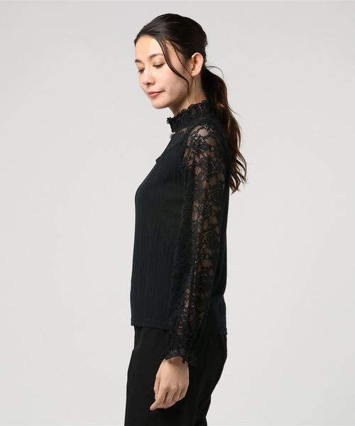 axes femme（アクシーズファム）の「ビスチェ切替インナープルオーバー（Tシャツ/カットソー・レディース・ブラック/キナリ/ラベンダー・MEDIUM）」の4枚目の写真