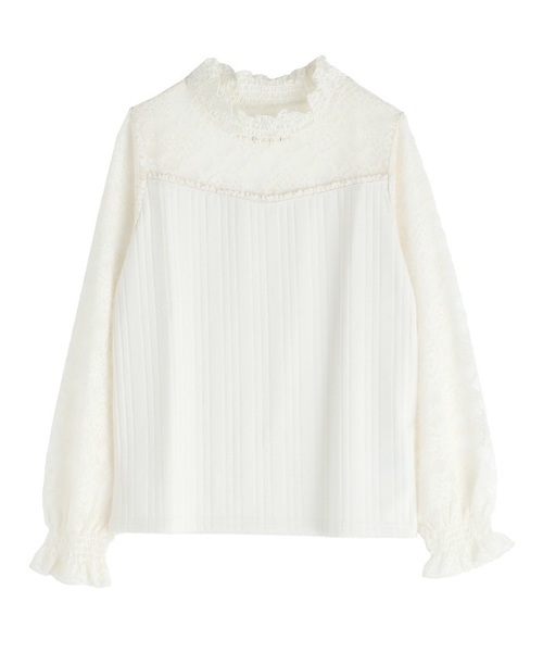 axes femme（アクシーズファム）の「ビスチェ切替インナープルオーバー（Tシャツ/カットソー・レディース・ブラック/キナリ/ラベンダー・MEDIUM）」の2枚目の写真