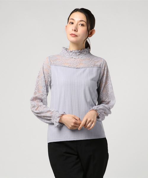 axes femme（アクシーズファム）の「ビスチェ切替インナープルオーバー（Tシャツ/カットソー・レディース・ブラック/キナリ/ラベンダー・MEDIUM）」の8枚目の写真