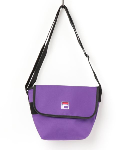 FILA（フィラ）の「∴WEGO/FILA別注ロゴフラップショルダーバッグ（ショルダーバッグ・レディース・トリコロール/ブラック/パープル・FREE）」の8枚目の写真