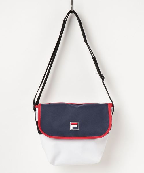 FILA（フィラ）の「∴WEGO/FILA別注ロゴフラップショルダーバッグ（ショルダーバッグ・レディース・トリコロール/ブラック/パープル・FREE）」の9枚目の写真