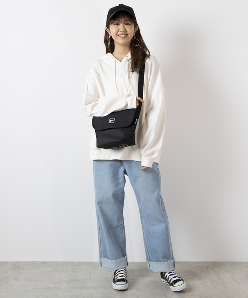 FILA（フィラ）の「∴WEGO/FILA別注ロゴフラップショルダーバッグ（ショルダーバッグ・レディース・トリコロール/ブラック/パープル・FREE）」の10枚目の写真