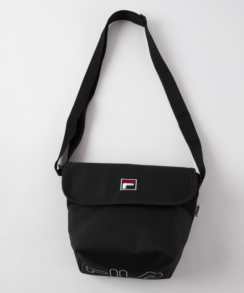 FILA（フィラ）の「∴WEGO/FILA別注ロゴフラップショルダーバッグ（ショルダーバッグ・レディース・トリコロール/ブラック/パープル・FREE）」の13枚目の写真