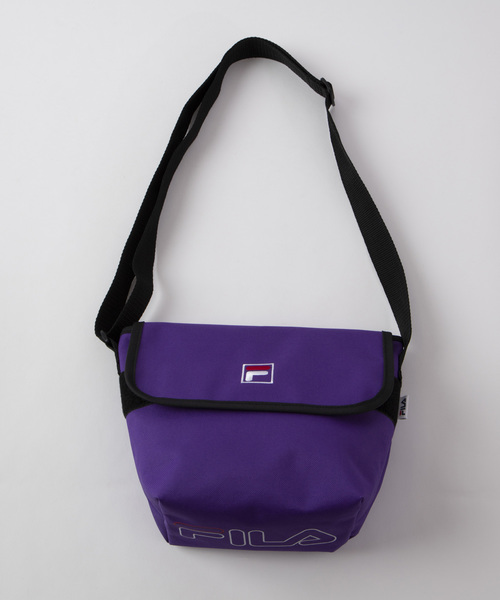 FILA（フィラ）の「∴WEGO/FILA別注ロゴフラップショルダーバッグ（ショルダーバッグ・レディース・トリコロール/ブラック/パープル・FREE）」の14枚目の写真