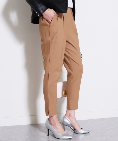 reca(レカ)の「ウエストゴム ゆるテーパードタックパンツ(その他パンツ・レディース・ブラック/ライトグレー/ライトベージュ/ネイビー/ピンクベージュ・M/L)」の19枚目の写真