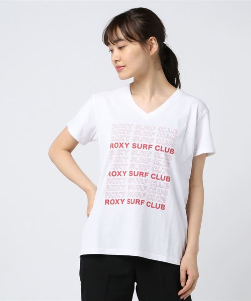 ROXY(ロキシー)の「半袖Tシャツ ROXY RST191166(Tシャツ/カットソー・レディース・ホワイト/ブラック・M/L)」の1枚目の写真