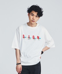 【STUDIOUS】SIGNプリント半袖Tシャツ