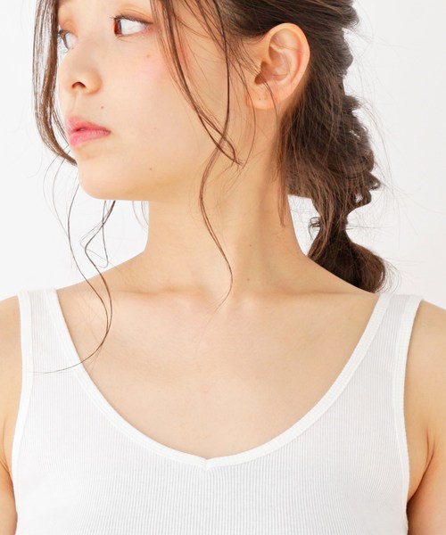 grove（グローブ）の「メローリブタンクトップ（タンクトップ・レディース・ブラック/アイボリー/ナチュラル・02/03）」の7枚目の写真