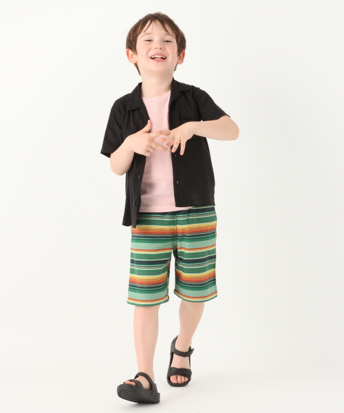 GLOBAL WORK（グローバルワーク）の「【キッズ】カイキンアウトポケシャツ半袖/830264（シャツ/ブラウス・キッズ・ベージュ/ブラック・SMALL/LARGE/X-LARGE/MEDIUM/XX-LARGE）」の3枚目の写真