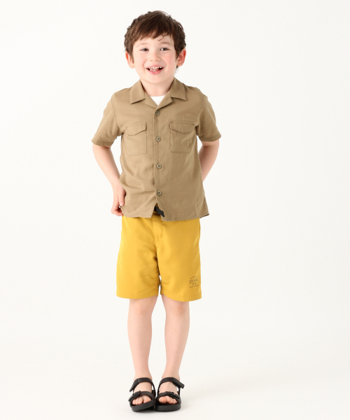GLOBAL WORK（グローバルワーク）の「【キッズ】カイキンアウトポケシャツ半袖/830264（シャツ/ブラウス・キッズ・ベージュ/ブラック・SMALL/LARGE/X-LARGE/MEDIUM/XX-LARGE）」の7枚目の写真