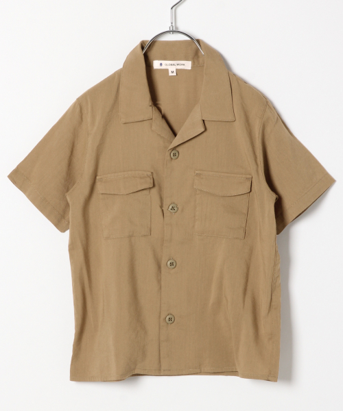 GLOBAL WORK（グローバルワーク）の「【キッズ】カイキンアウトポケシャツ半袖/830264（シャツ/ブラウス・キッズ・ベージュ/ブラック・SMALL/LARGE/X-LARGE/MEDIUM/XX-LARGE）」の12枚目の写真