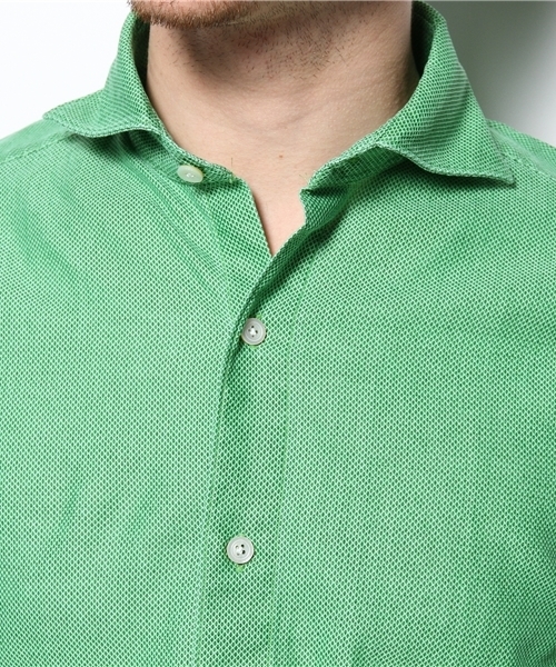 BRILLA per il gusto(ブリッラペルイルグースト)の「Finamore / “EDUARDO”ハニカムカッタウェイ(シャツ/ブラウス・メンズ・グリーン/ブルー系その他/ロイヤルブルー・MEDIUM/SMALL/LARGE/X-SMALL)」の7枚目の写真