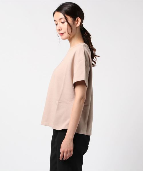 n'ee-ne（ネーネ）の「コットン鹿の子Tシャツ（Tシャツ/カットソー・レディース・オフホワイト/ブラック/ベージュ・M）」の12枚目の写真